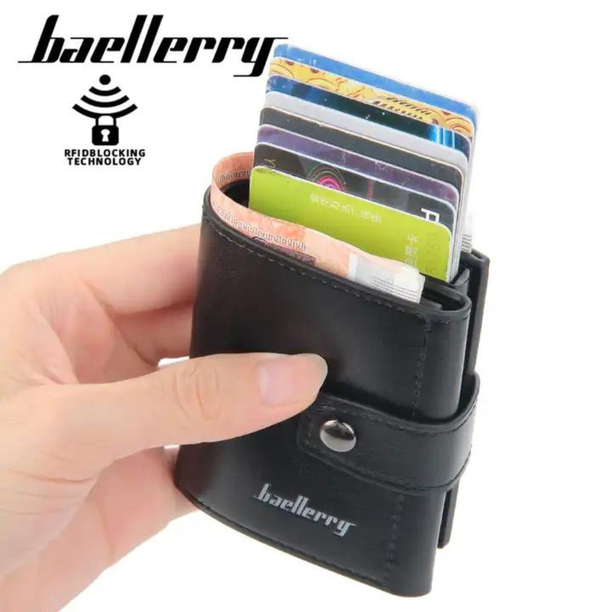 BAELLERRY - Billetera Hombre Cuero PU con Tarjetero PROTECTOR RFID