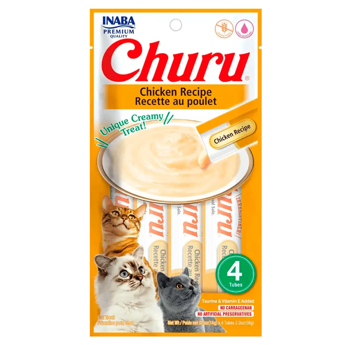 CHURU - Snack Cremoso Gato Churu Sabor Pollo 24 x 14gr
