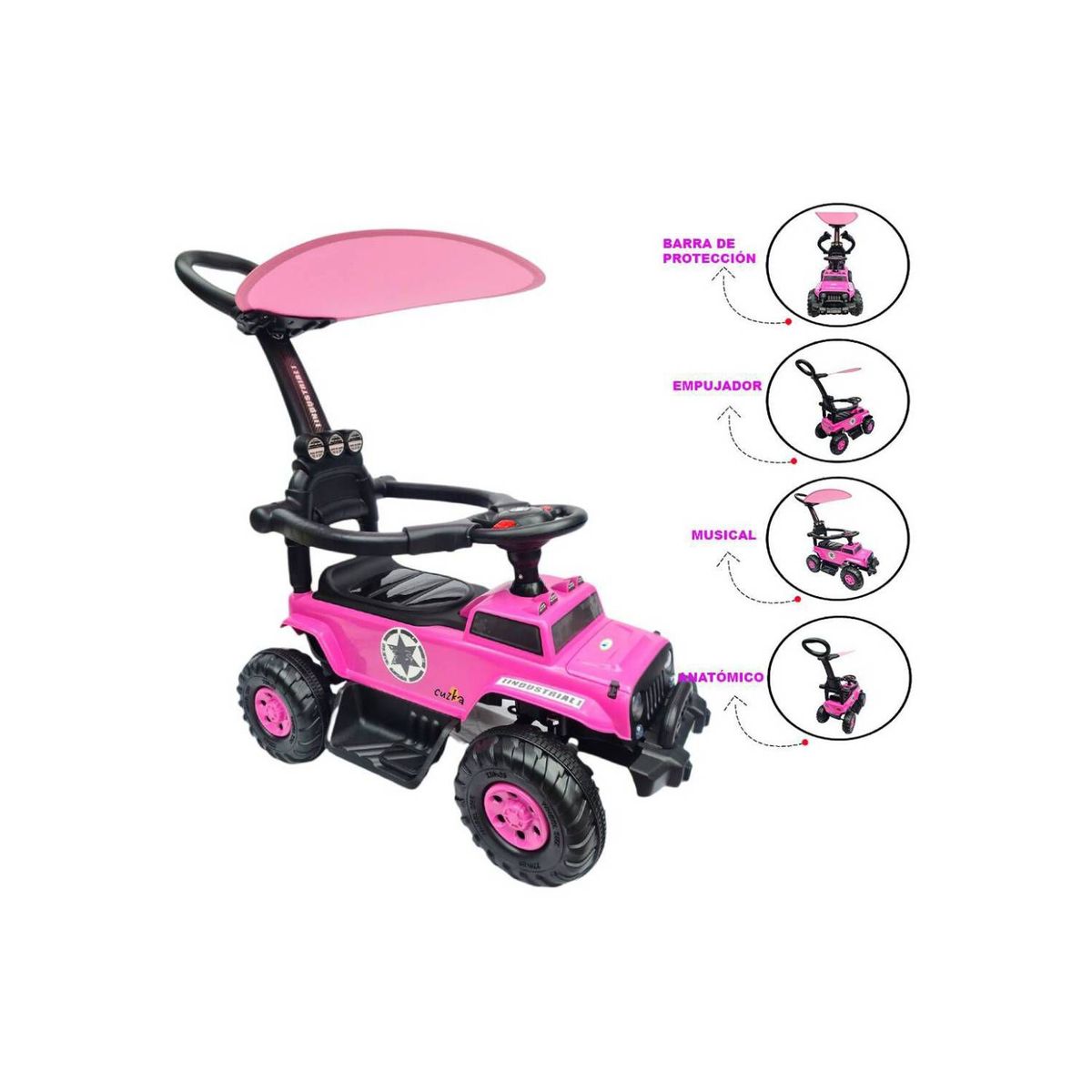 VOYAGE - Correpasillo con Empujador para NiñosVGR pink