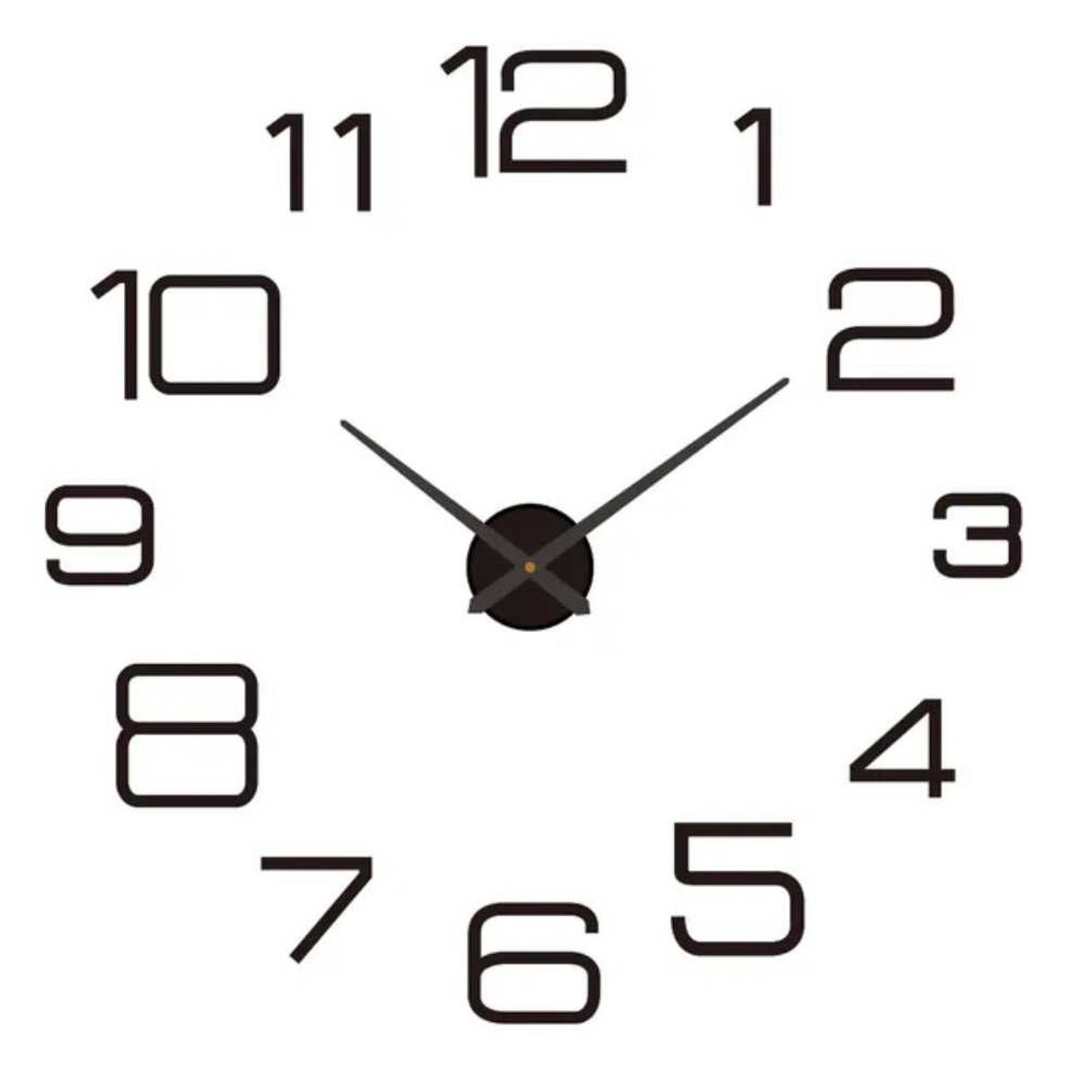 GENERICO - Reloj de Pared 3D Grande con Relieve Modelo 2024 Sala Hogar Oficina