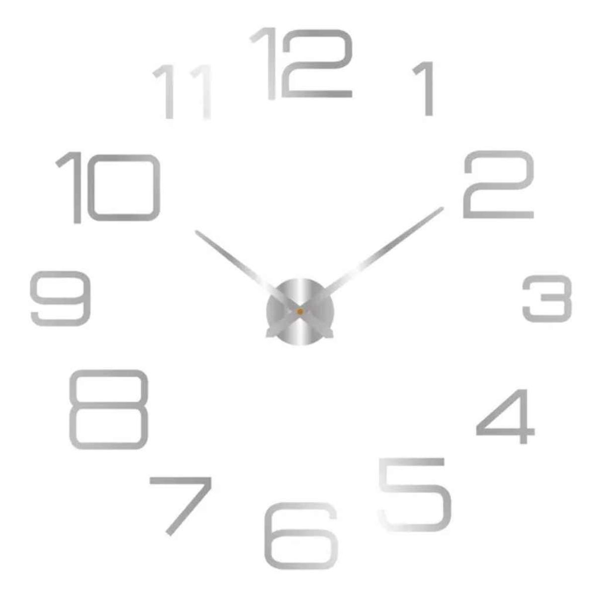 GENERICO - Reloj de Pared 3D Grande con Relieve Modelo 2024 Sala Hogar Oficina