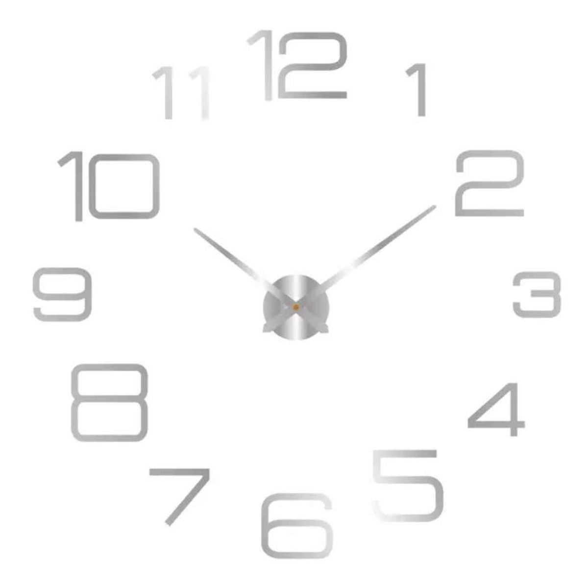 GENERICO - Reloj de Pared 3D Grande con Relieve Modelo 2024 Sala Hogar Oficina