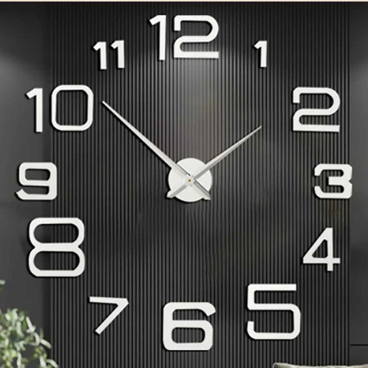 GENERICO - Reloj de Pared 3D Grande con Relieve Modelo 2024 Sala Hogar Oficina