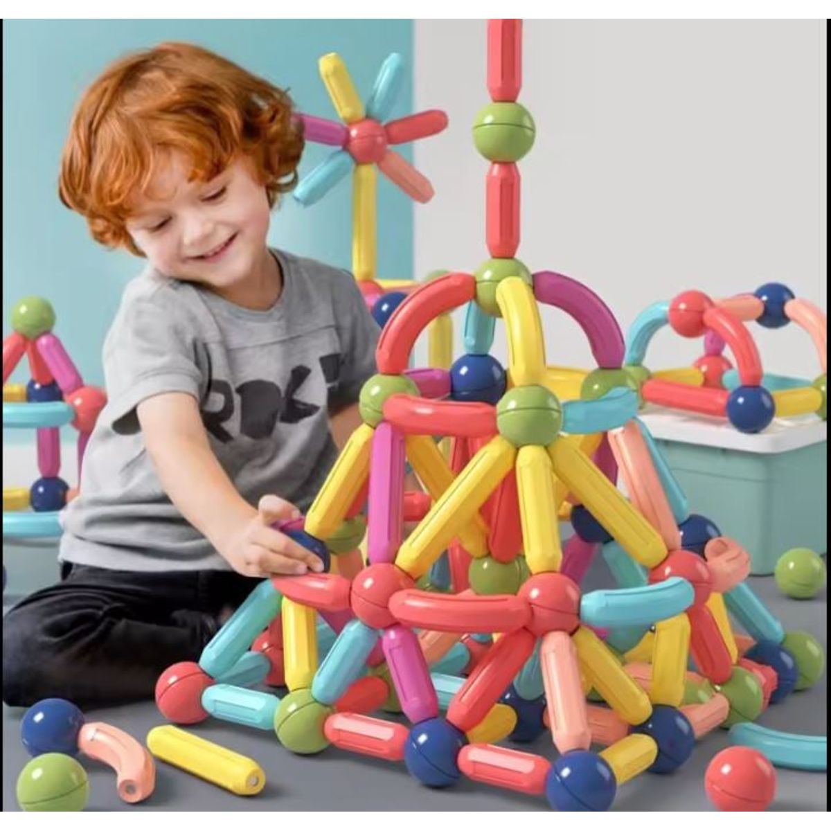 GENERICO - JUGUETE DE BLOQUES MAGNETICOS 84  pzas