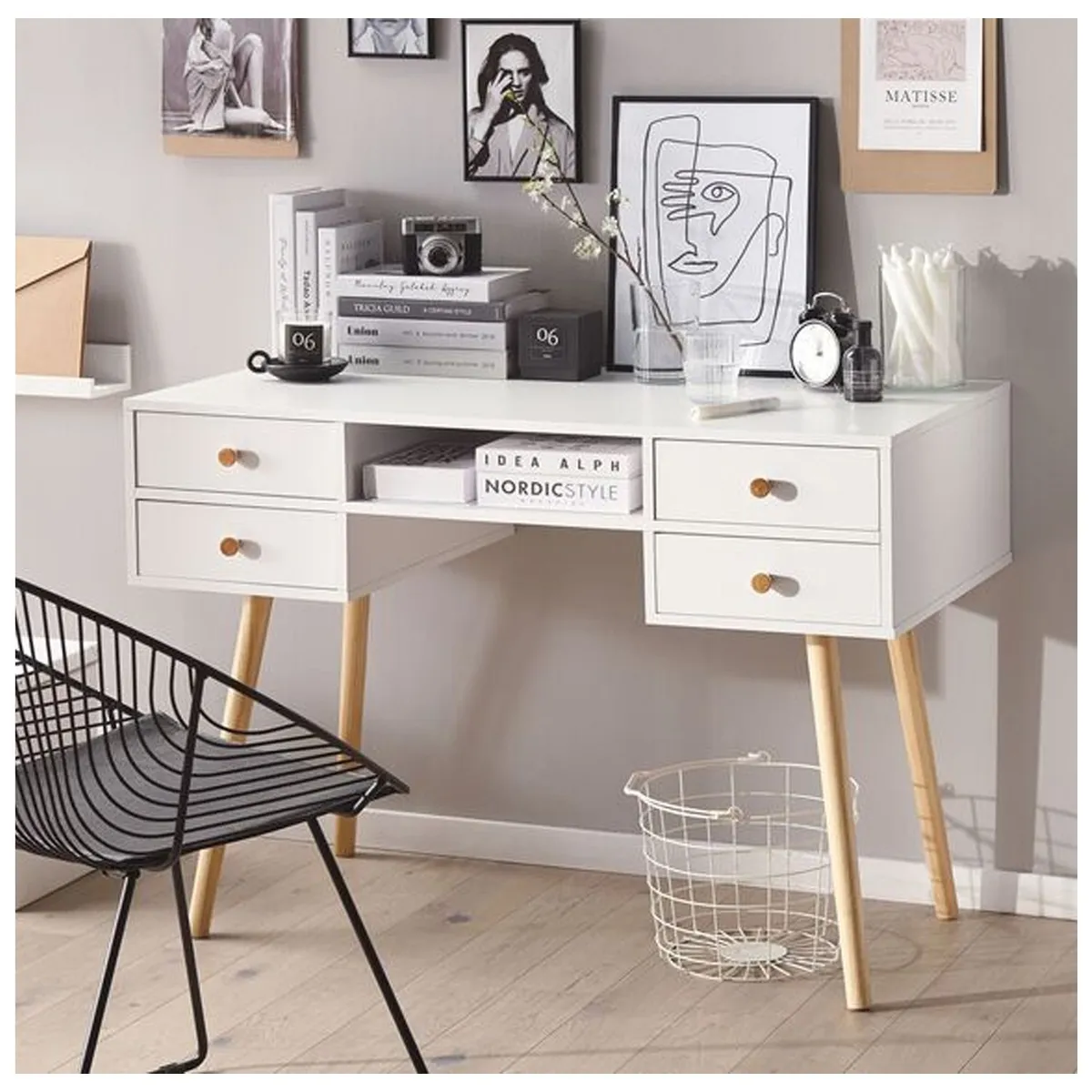 VENTITAS HOME - Escritorio Vintage Hellena Ventitas Home Blanco