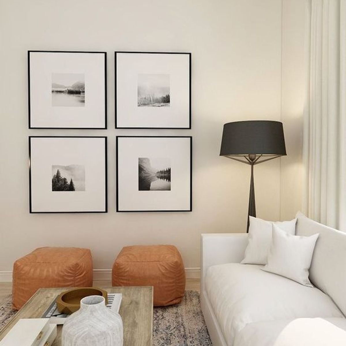 DECOMOA - Muro galeria 2x2 Marco de foto Negro