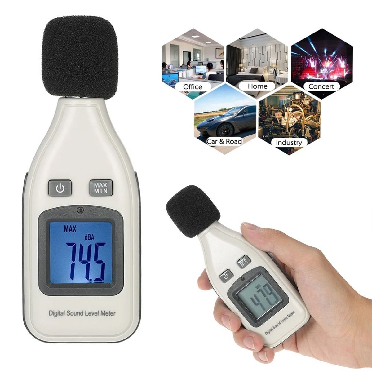 SAMWIN - Medidor de nivel de sonido Digital sonometro SAMWIN Decibelimetro