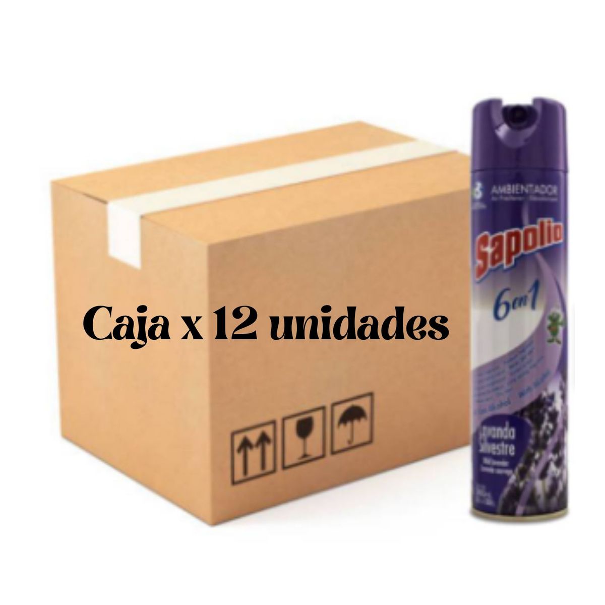 GENERICO - AMBIENTADOR SPRAY SAPOLIO LAVANDA 360ML CAJA X 12 UNIDADES.
