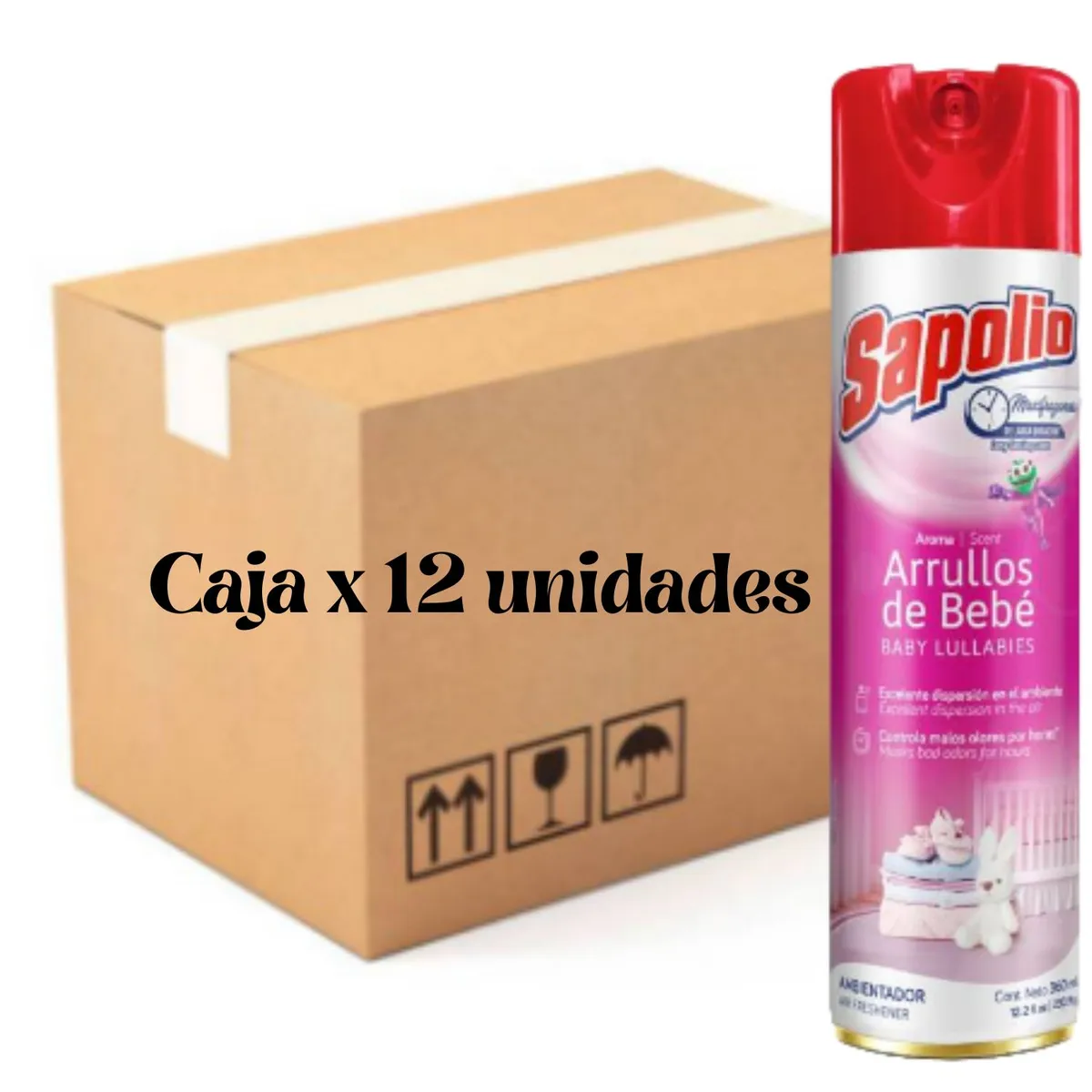 AMBIENTADOR SPRAY SAPOLIO ARULLOS DE BEBE 360ML CAJA X 12 UNIDADES., marca GENERICO - Foto Principal