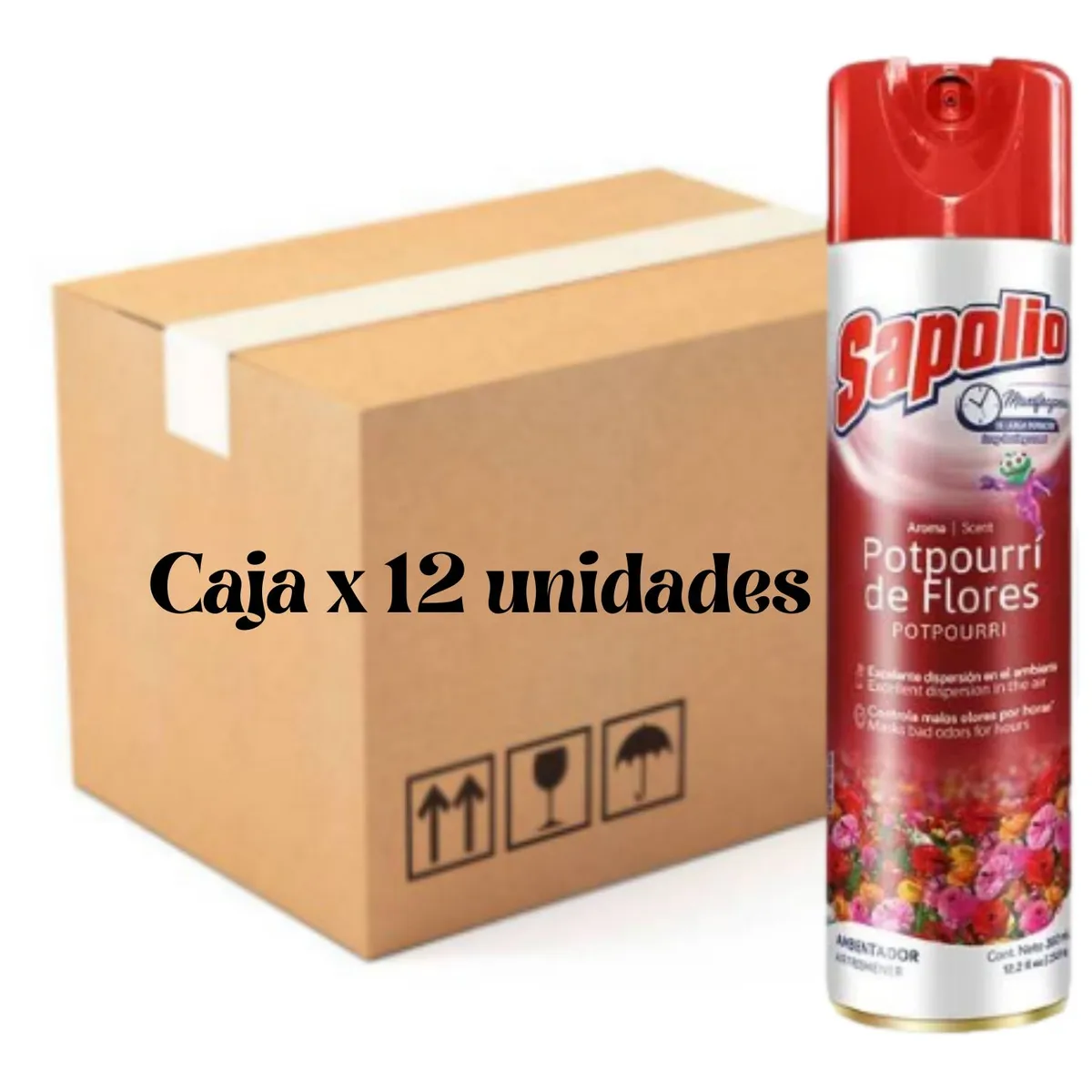 GENERICO - AMBIENTADOR SPRAY SAPOLIO 360ML VARIADO CAJA X 12 UNIDADES.