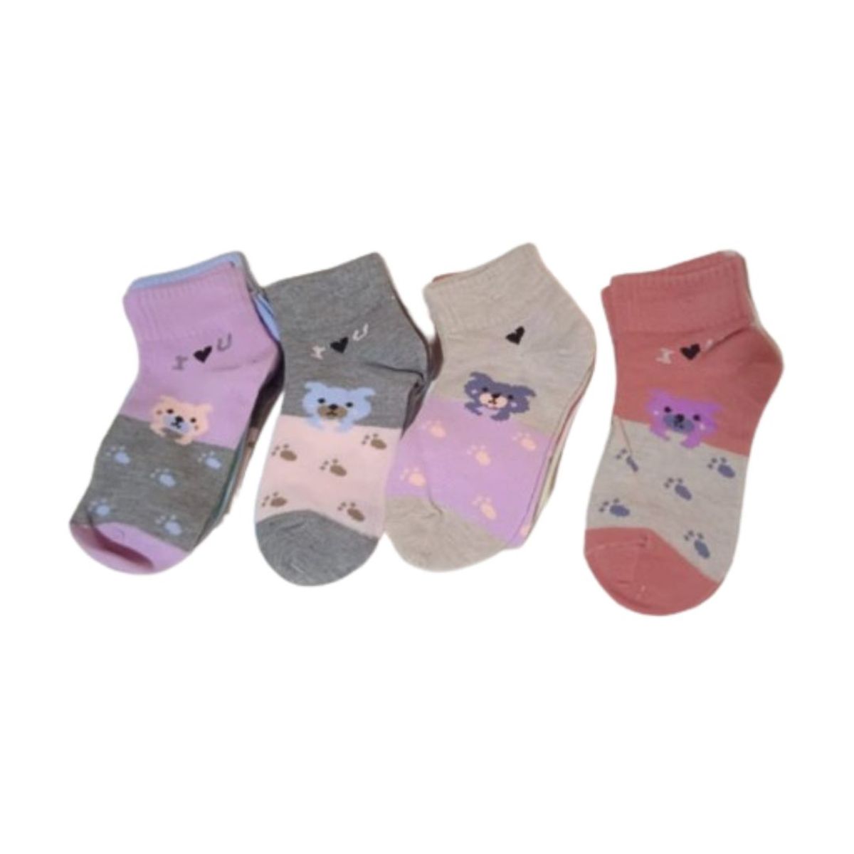 GENERICO - Medias Tobilleras Niña 6-8  (12 pares)