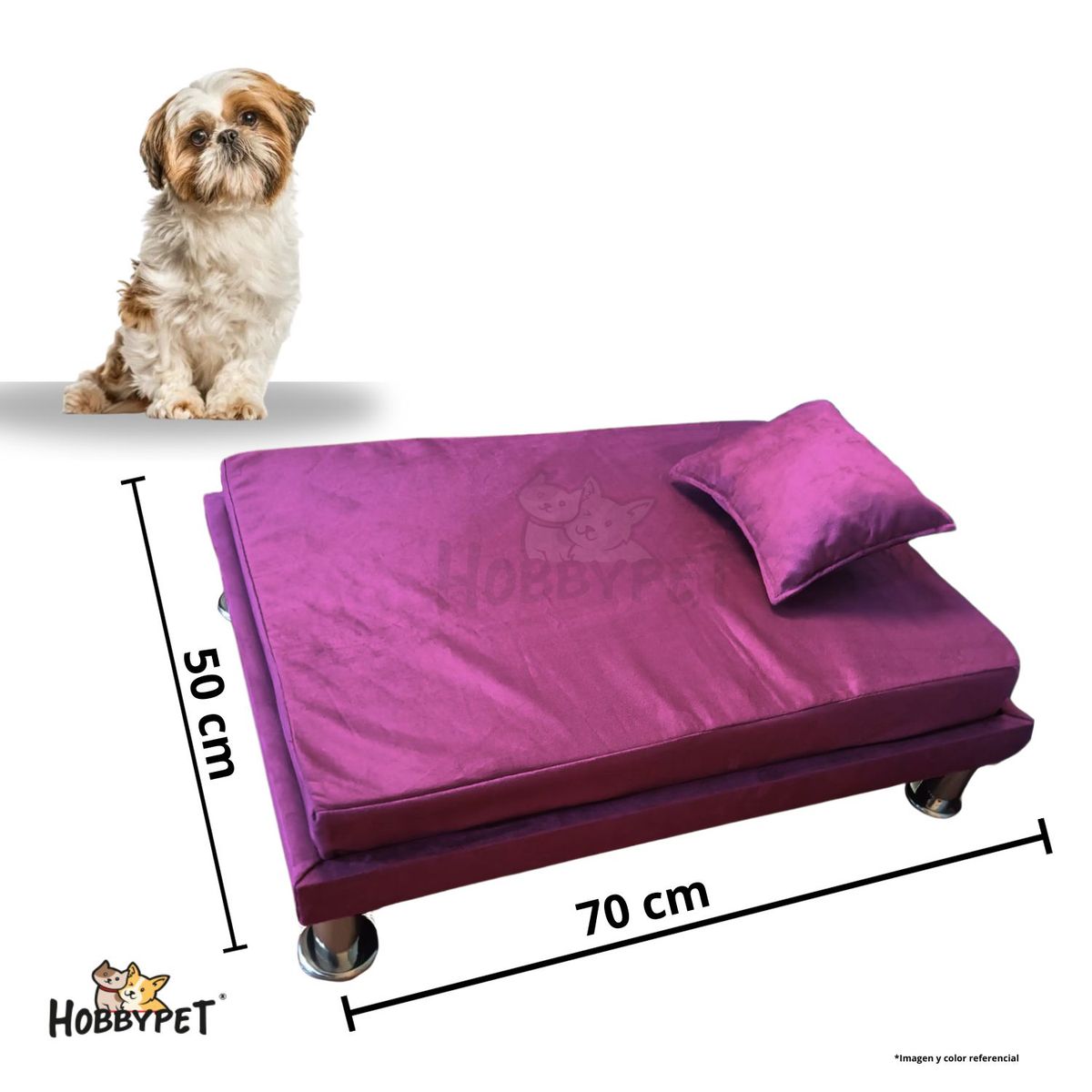 GENERICO - Cama para perro TARIMA DOG - Talla M - Fucsia