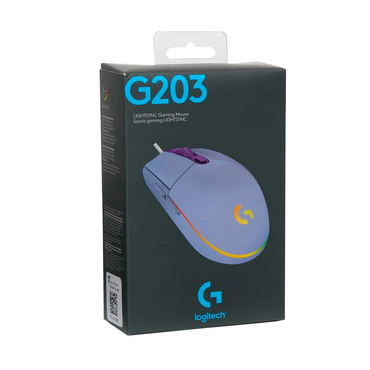LOGITECH - Mouse Logitech G203 Lightsync Optical 800 Dpi Rgb Lila