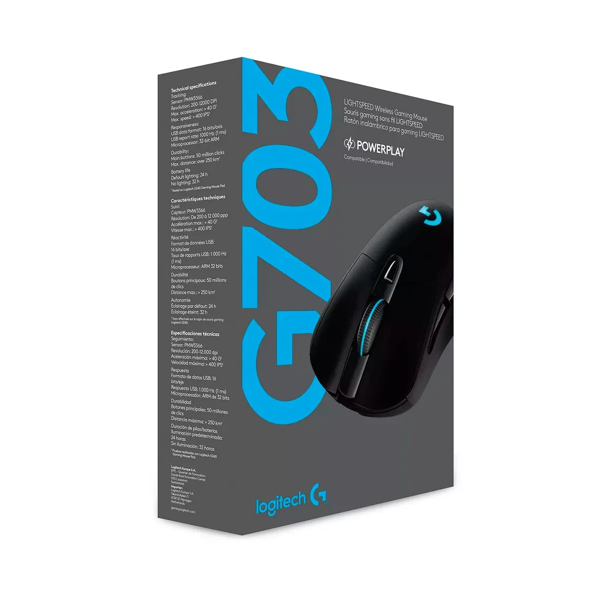 LOGITECH - Mouse Gamer Logitech G703 Lightspeed Wireless Black