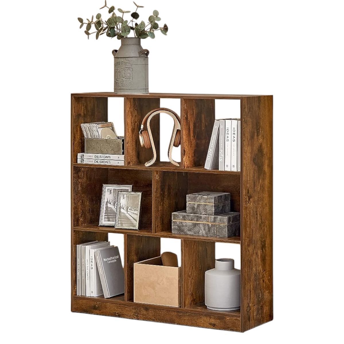 GENERICO - Librero Estante 3 Niveles Sendai Color Caramelo - Gaudi