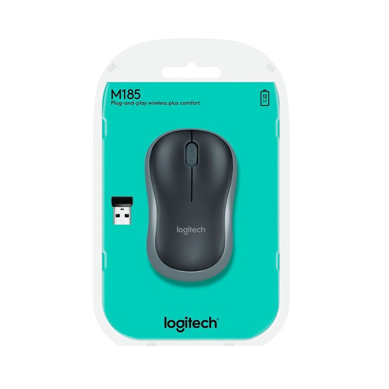 LOGITECH - Mouse Logitech M185 Inalambrico Grey