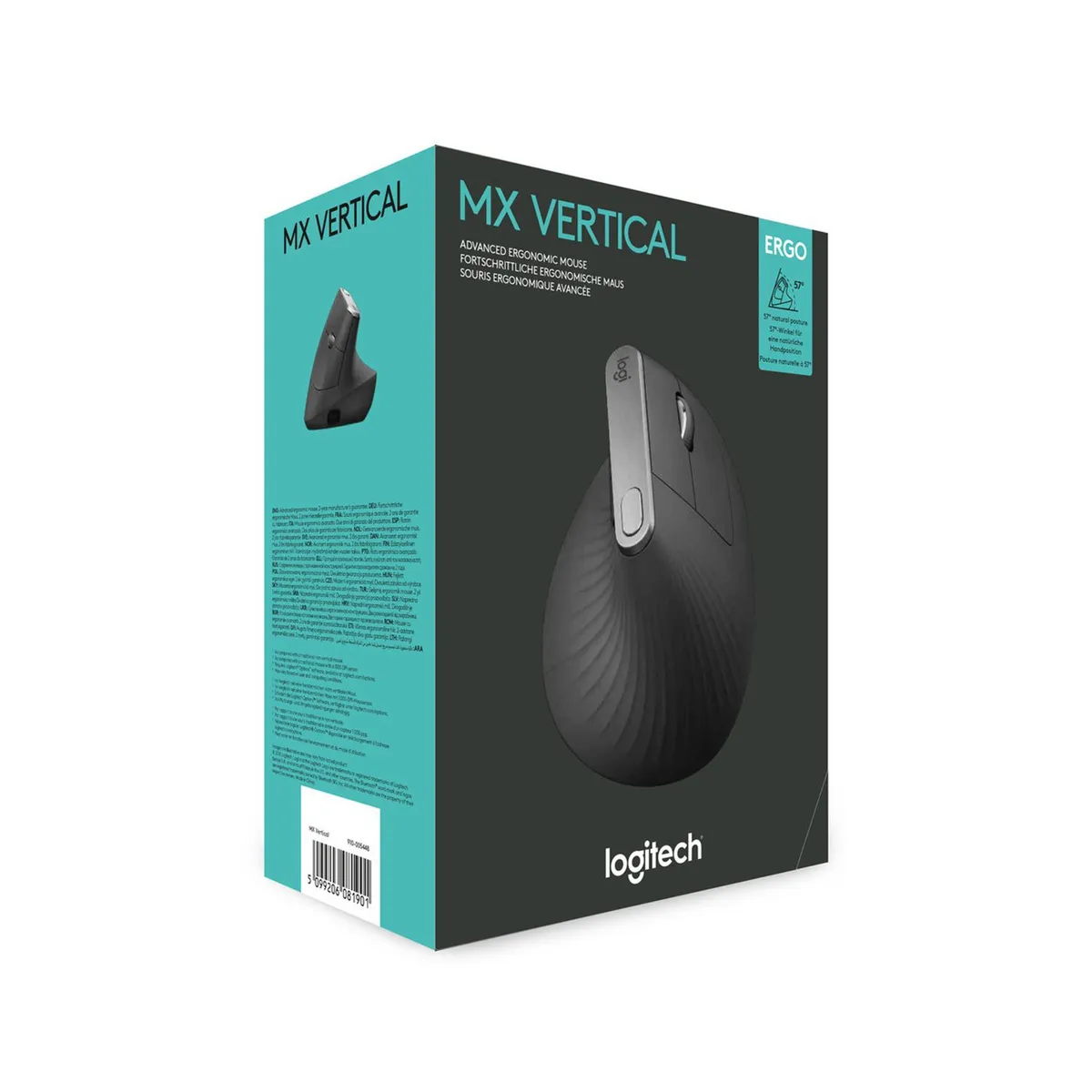 LOGITECH - Mouse Logitech Mx Vertical Wireless/Bt Black