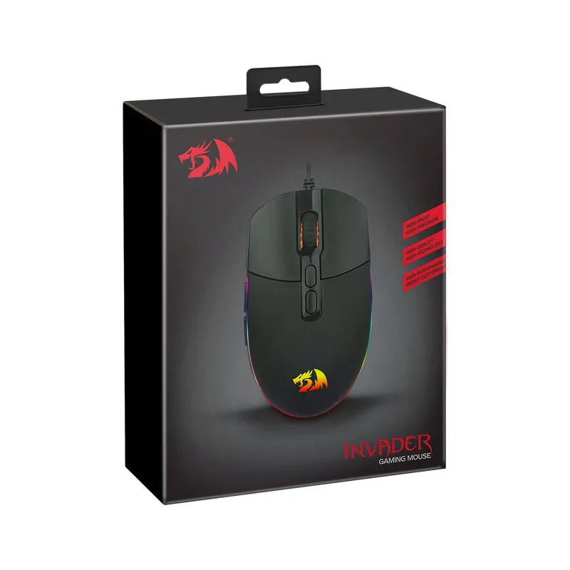 REDRAGON - Mouse Gamer Redragon Invader M719 Black