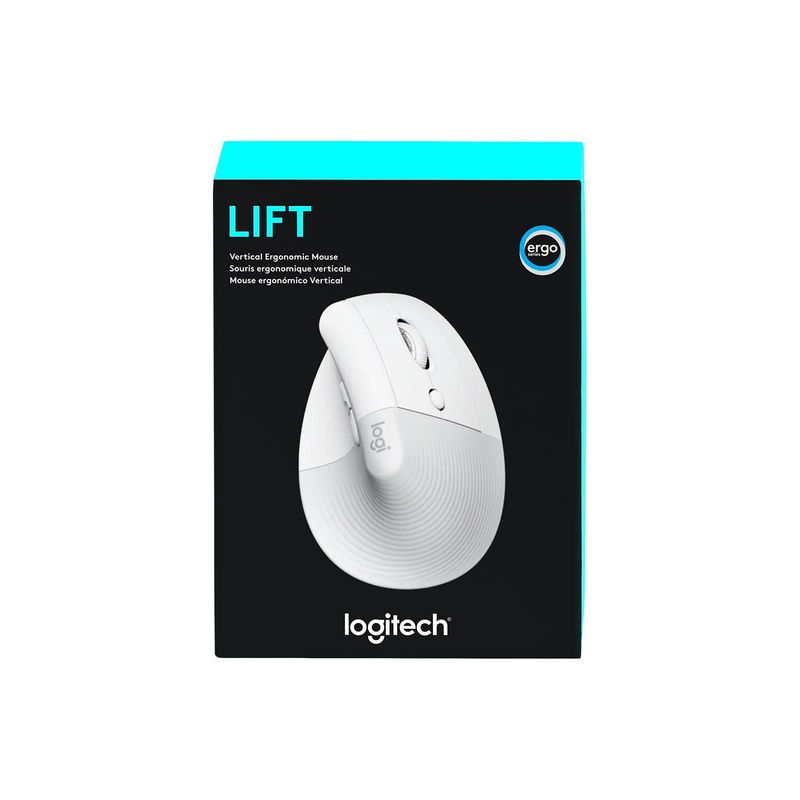 LOGITECH - Mouse Gamer Logitech Lift Vertical Wireless Ergonomic Bt White