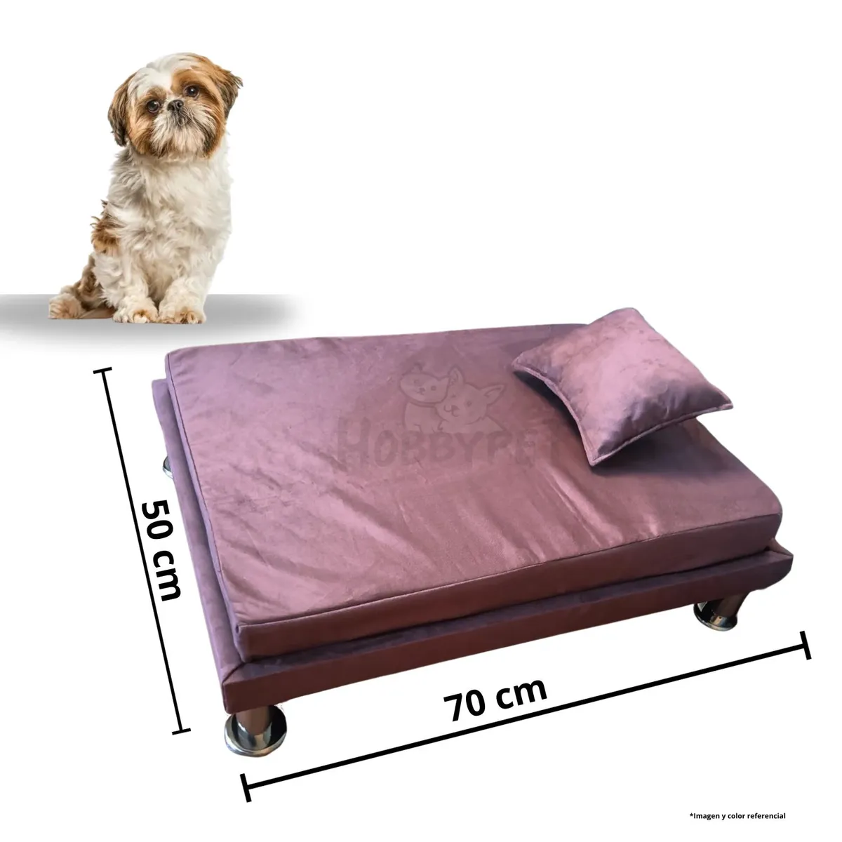 GENERICO - Cama para perro TARIMA DOG - Talla M - Rosado