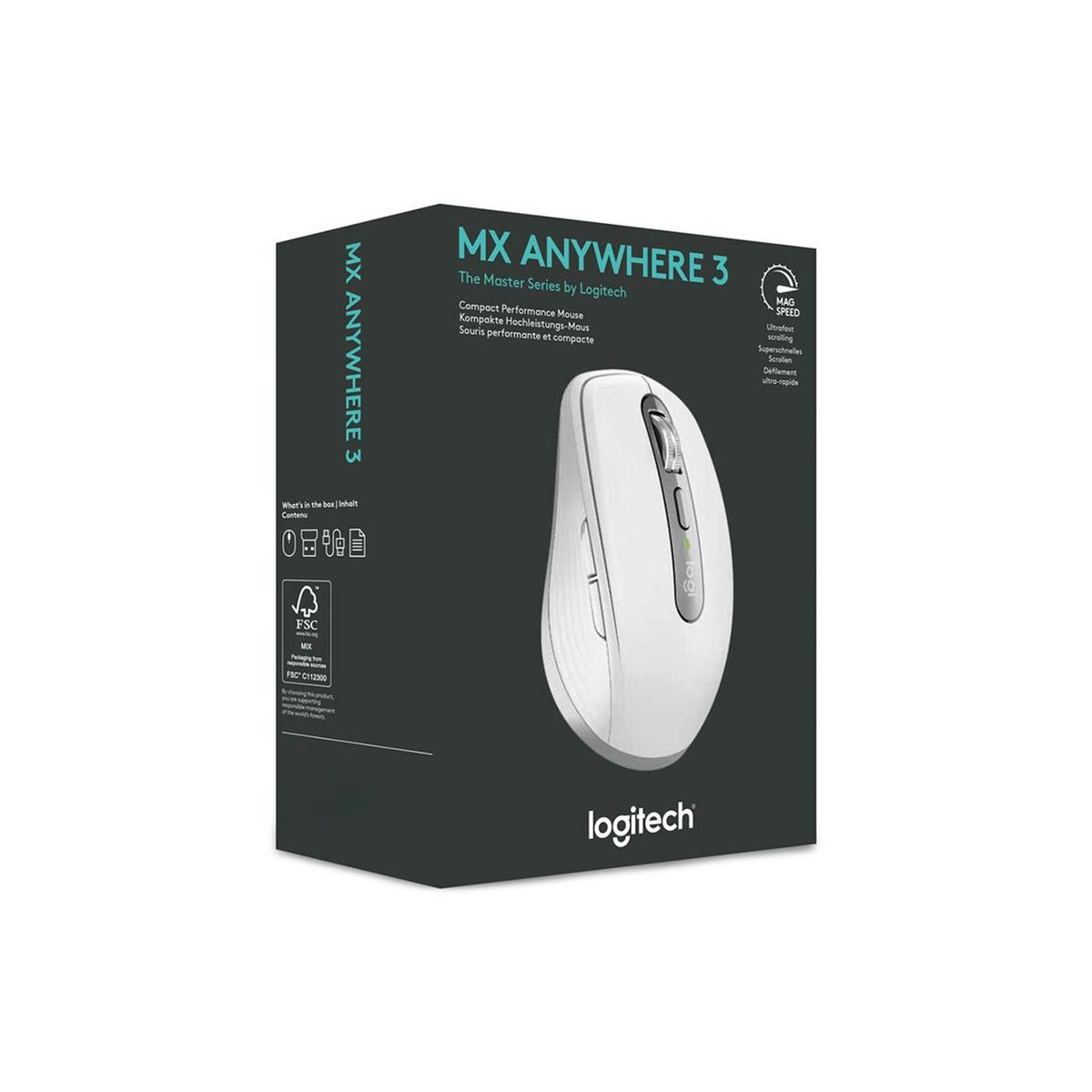 LOGITECH - Mouse Logitech Mx Anywhere 3 Bluetooth Pale Grey