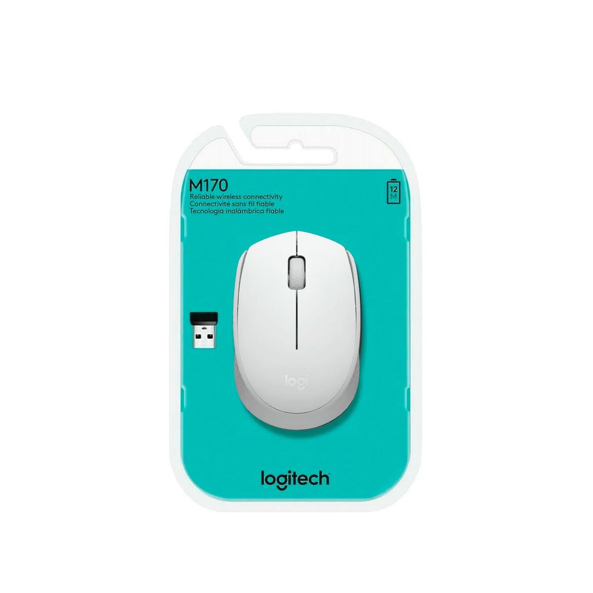 LOGITECH - Mouse Logitech M170 Wireless White