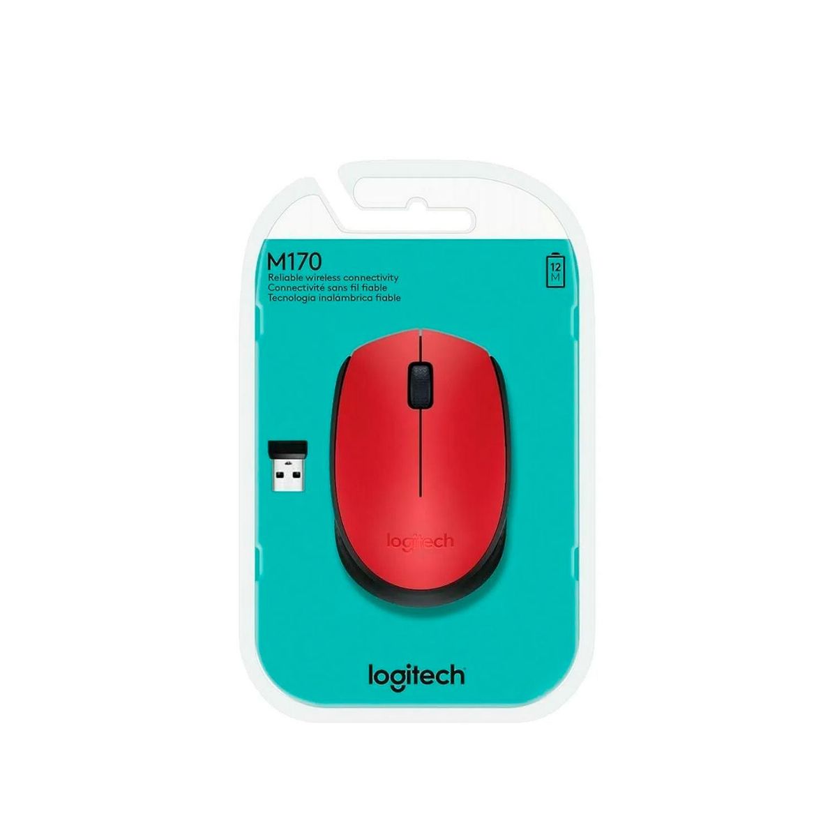 LOGITECH - Mouse Logitech M170 Wireless Red
