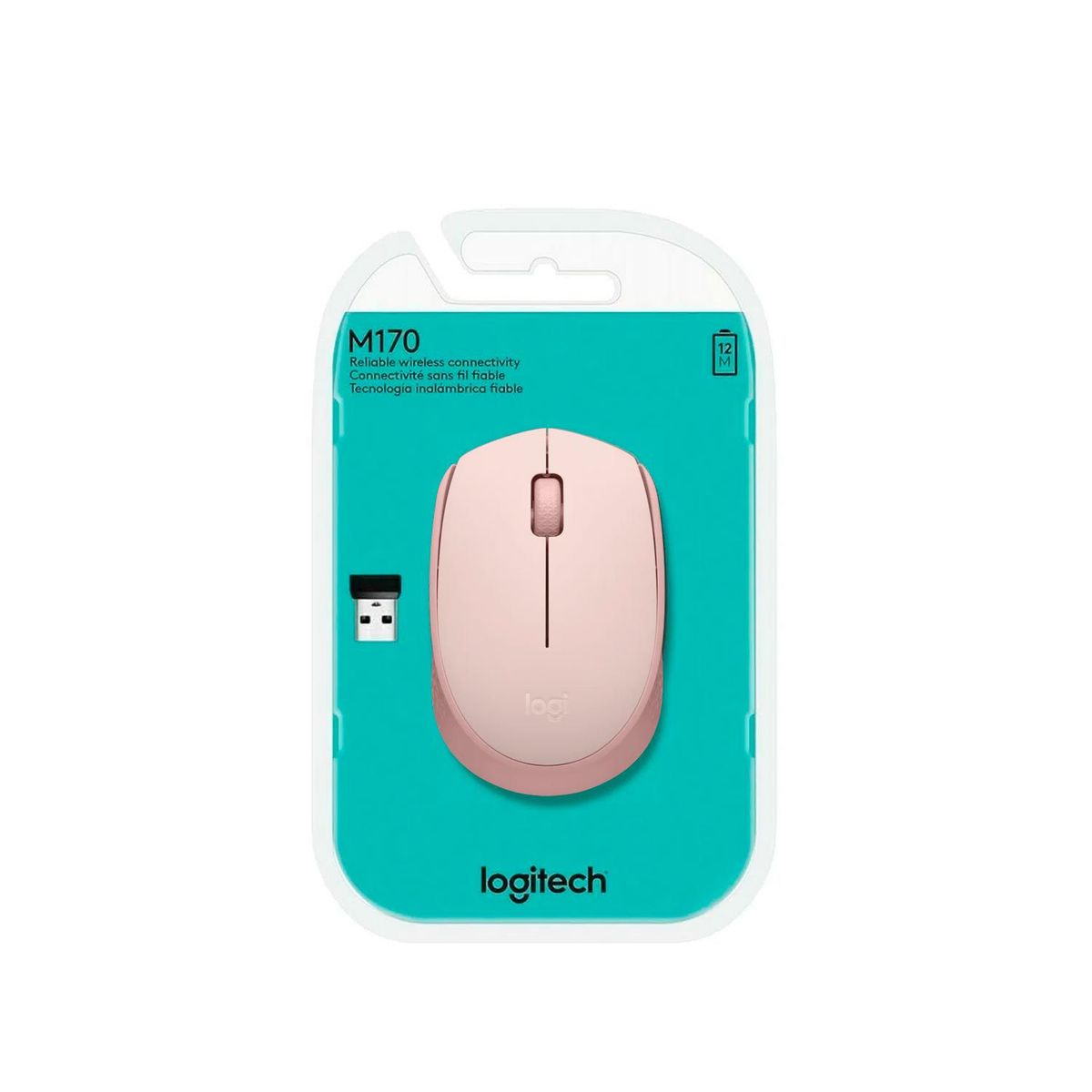 LOGITECH - Mouse Logitech M170 Wireless Rosa