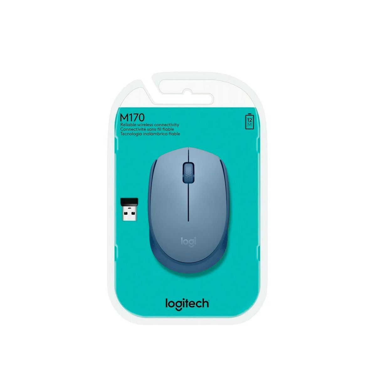 LOGITECH - Mouse Logitech M170 Wireless Blue Grey