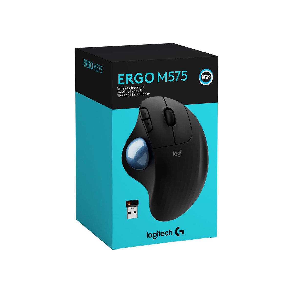 LOGITECH - Mouse Logitech Ergo M575 Wireless/Bt Trackball Black