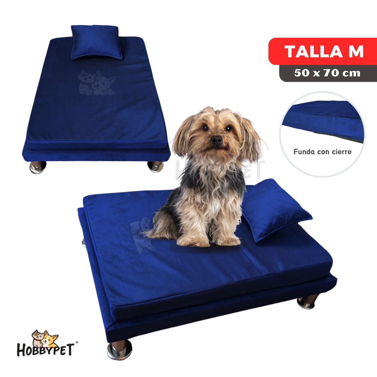 GENERICO - Cama para perro TARIMA DOG - Talla M - Azul