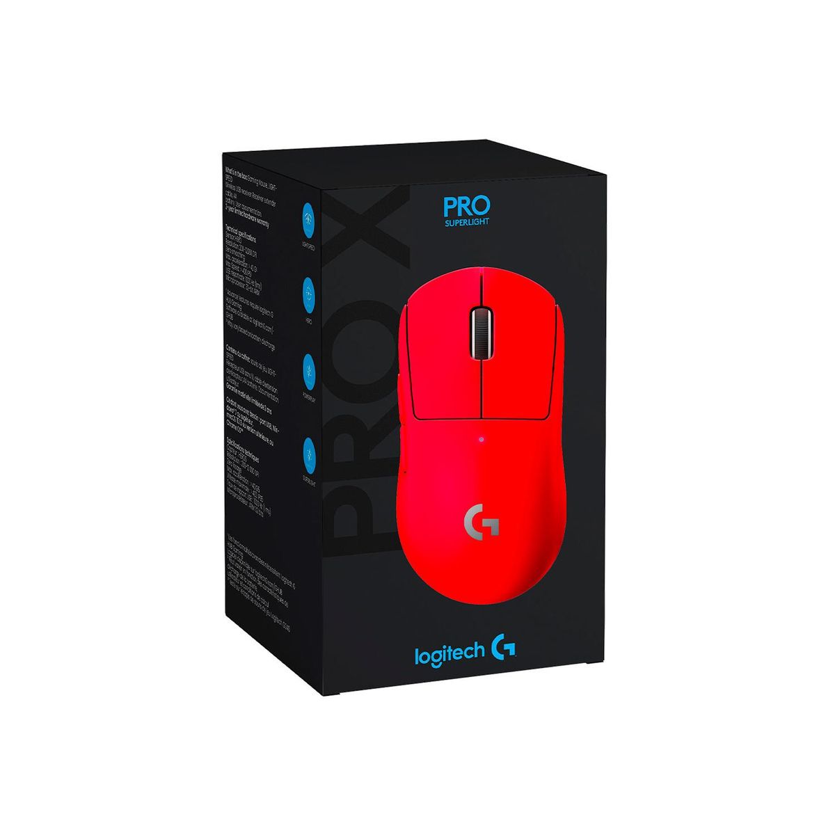 LOGITECH - Mouse Logitech G Pro X Superlight Wireleess Lightspeedd Hero 25K Red