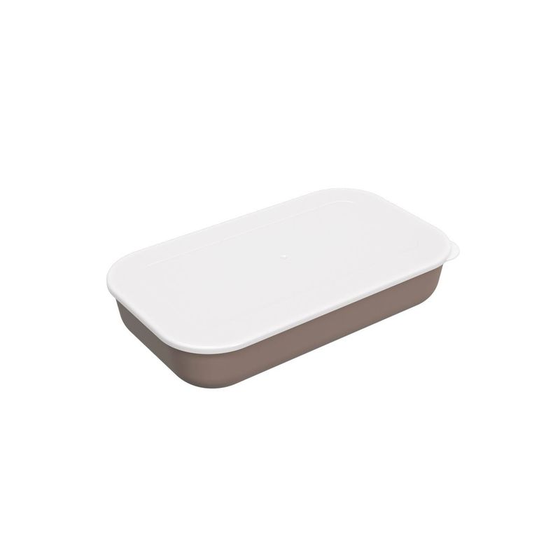 COZA - Contenedor Rectangular Con Tapa Plástico 2.8L Coza Essential Gris