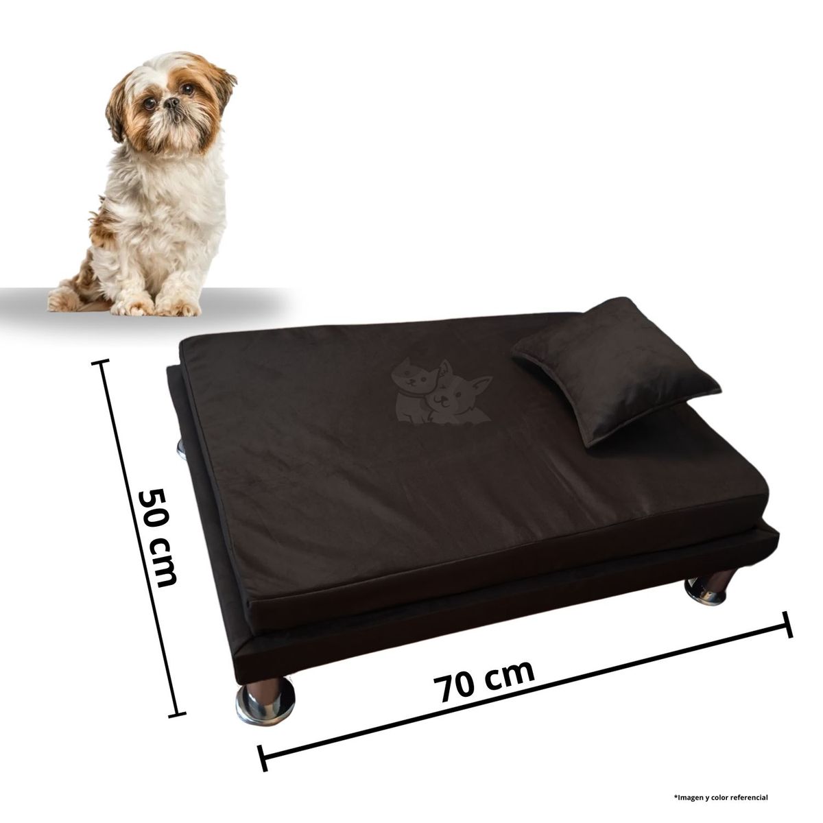 GENERICO - Cama para perro TARIMA DOG - Talla M - Negro