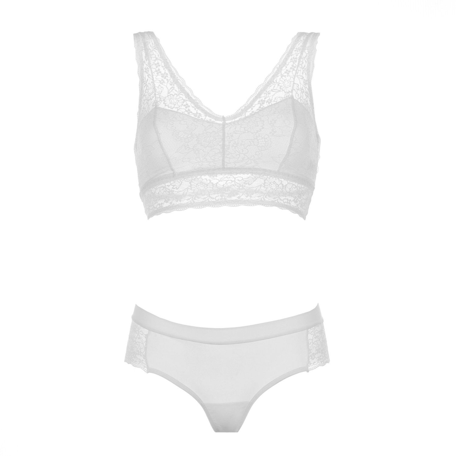 Bralette brasier Selena para mujer de encaje tipo top GENERICO