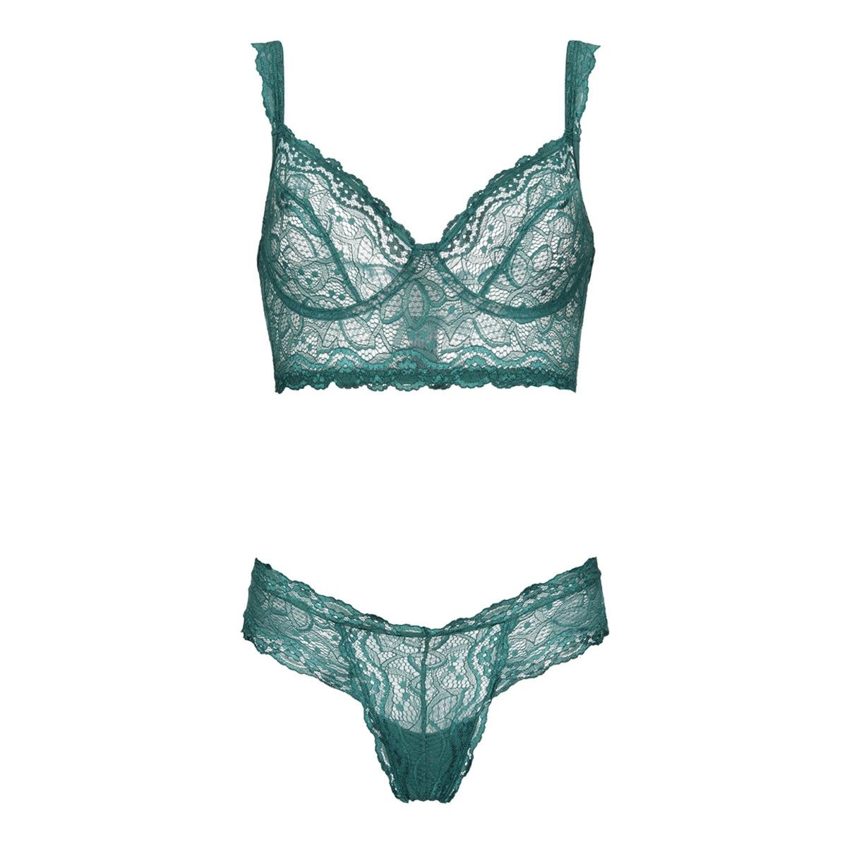 GENERICO - Calzón Atria para mujer de encaje y algodón