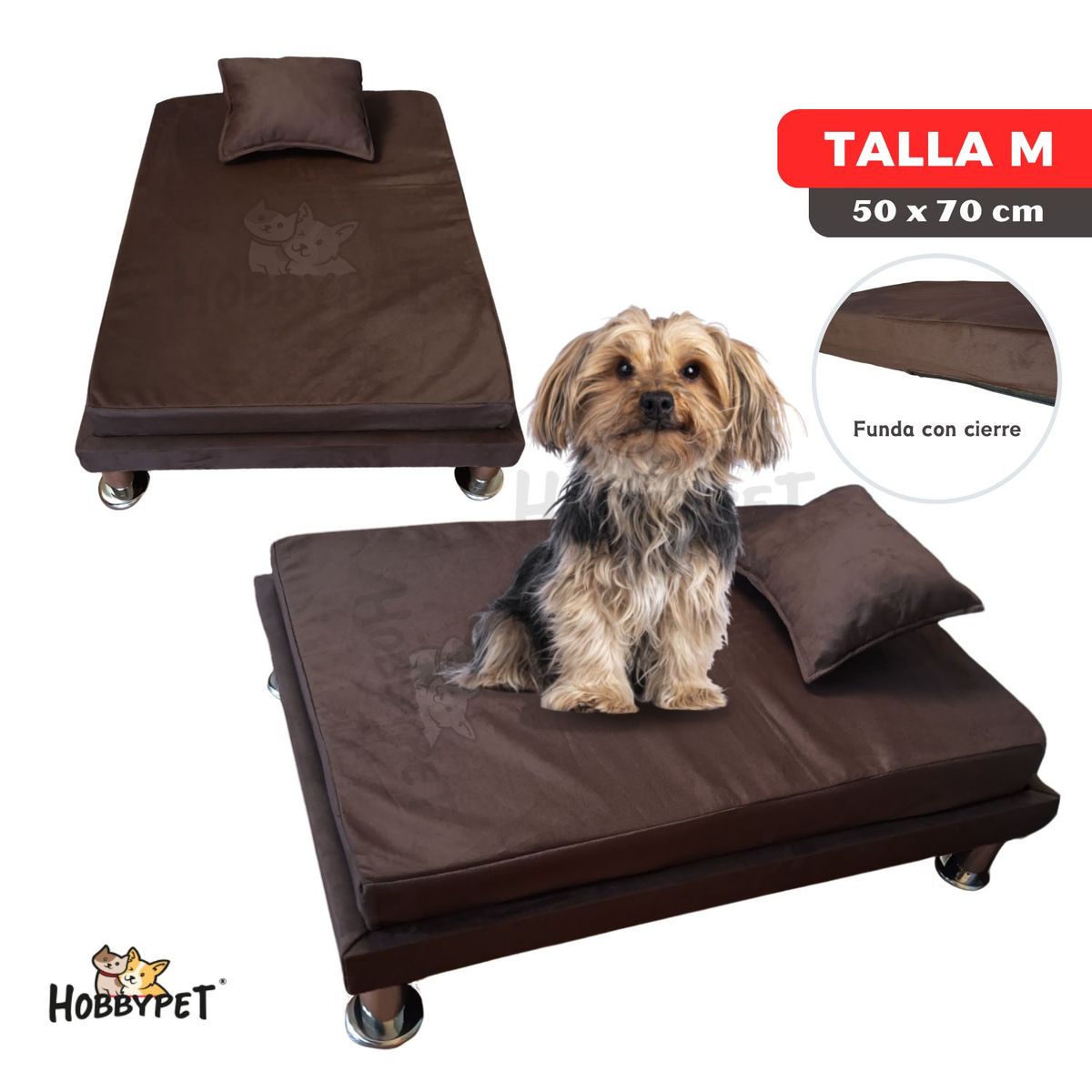GENERICO - Cama para perro TARIMA DOG - Talla M - Marrón