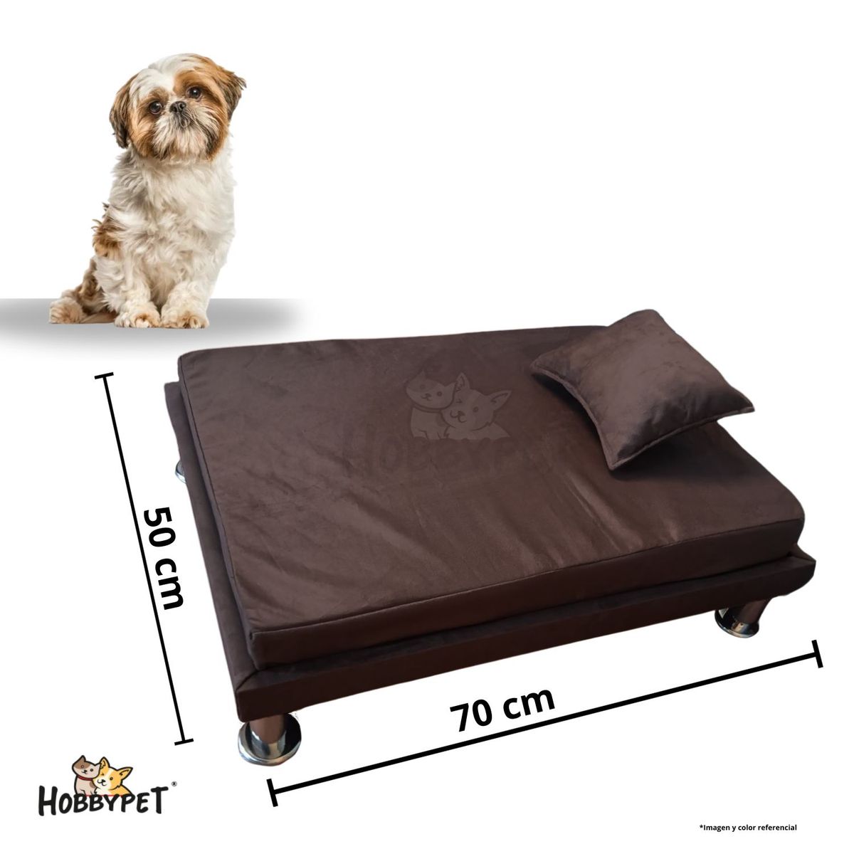 GENERICO - Cama para perro TARIMA DOG - Talla M - Marrón