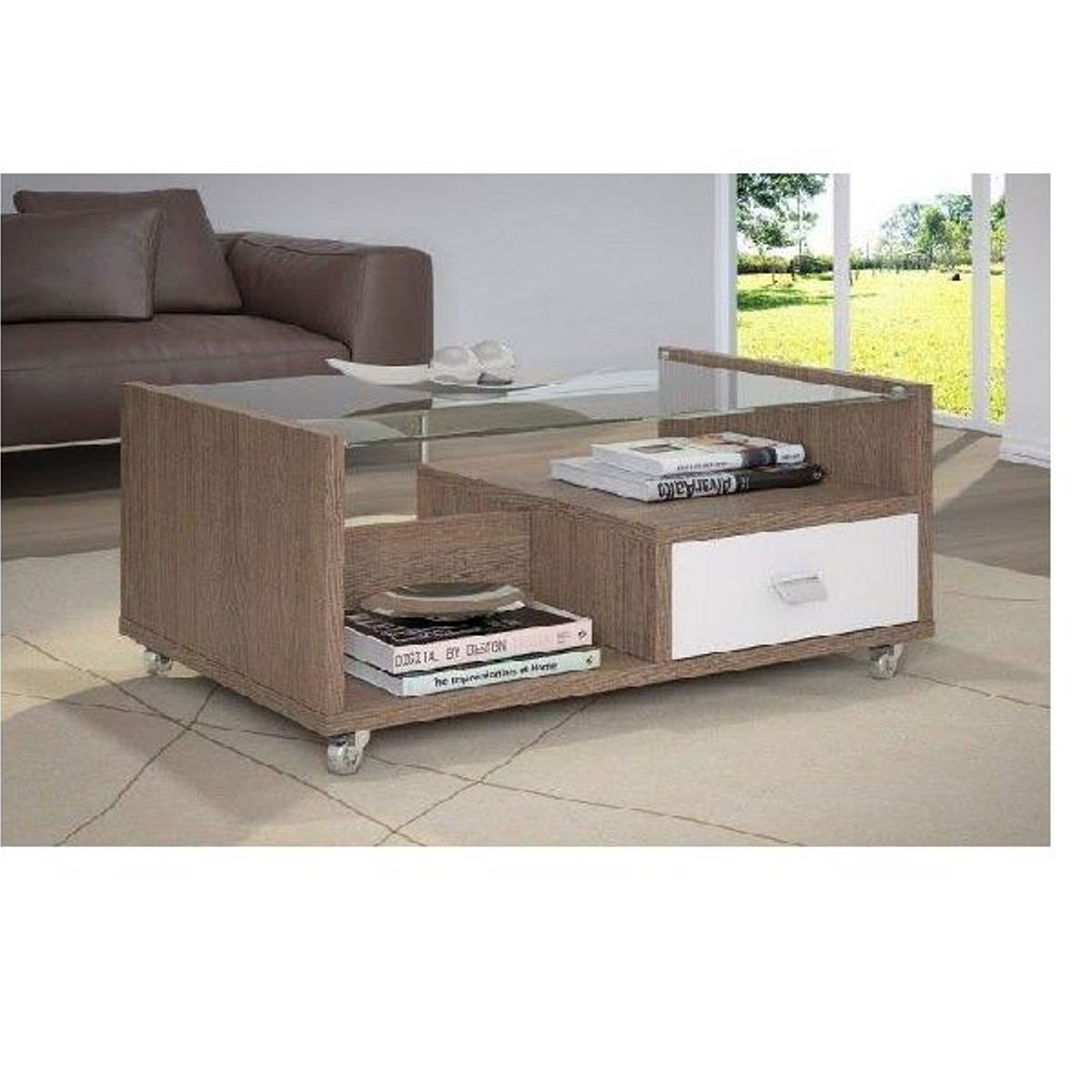 GENERICO - MESA DE CENTRO RUBI - LA CASA DEL MUEBLERO - EXPRESSO CON BLANCO