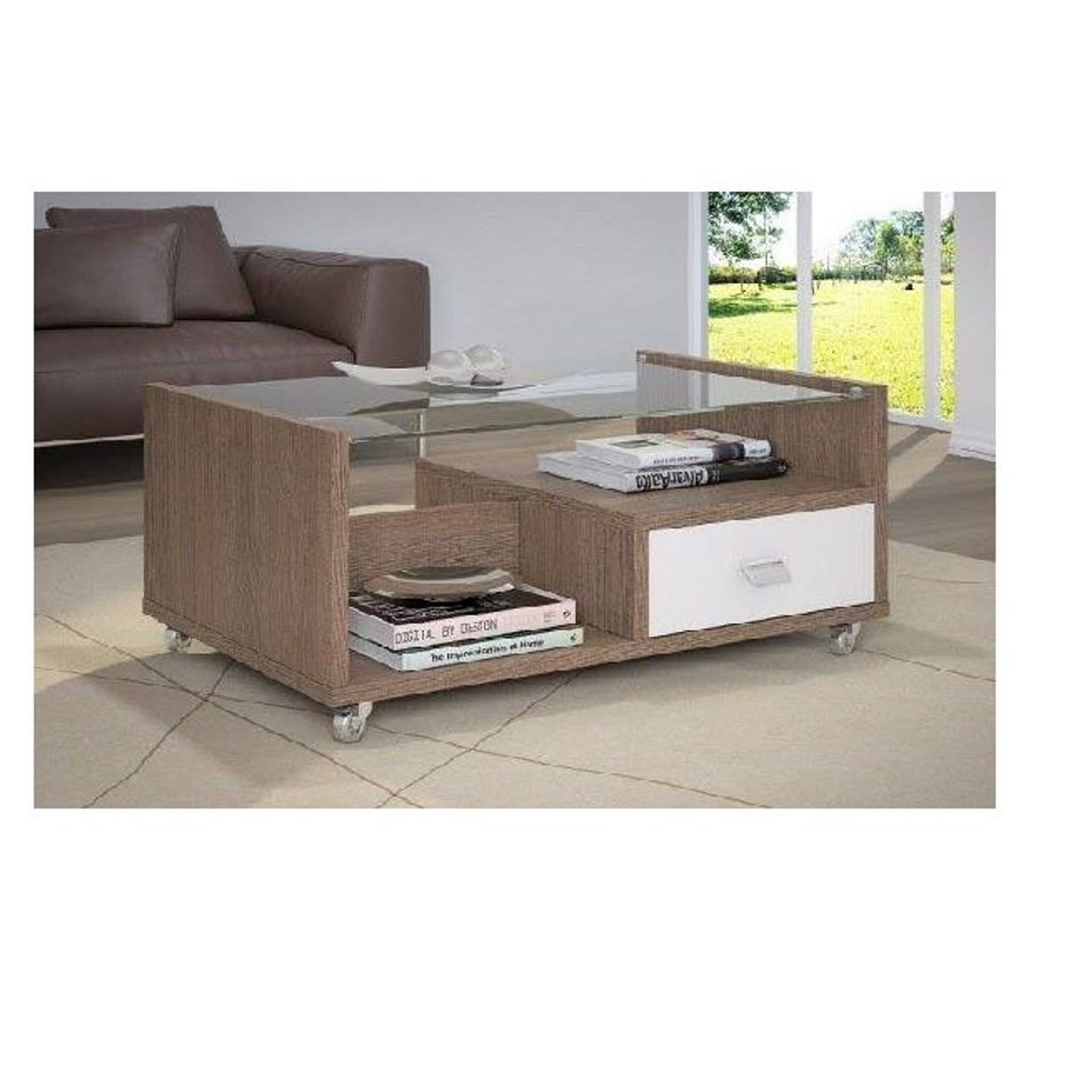 GENERICO - MESA DE CENTRO RUBI - LA CASA DEL MUEBLERO - EXPRESSO CON BLANCO