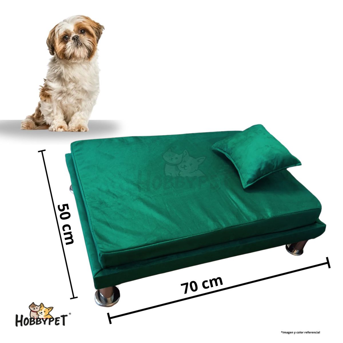 GENERICO - Cama para perro TARIMA DOG - Talla M - Verde