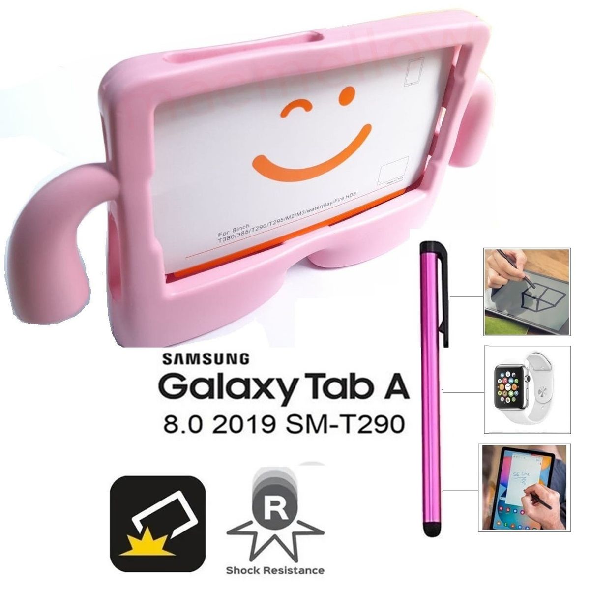 GENERICO - Funda + Lapiz Optico para Samsung Tab A 8.0 2019 SM-T290 Case Niños