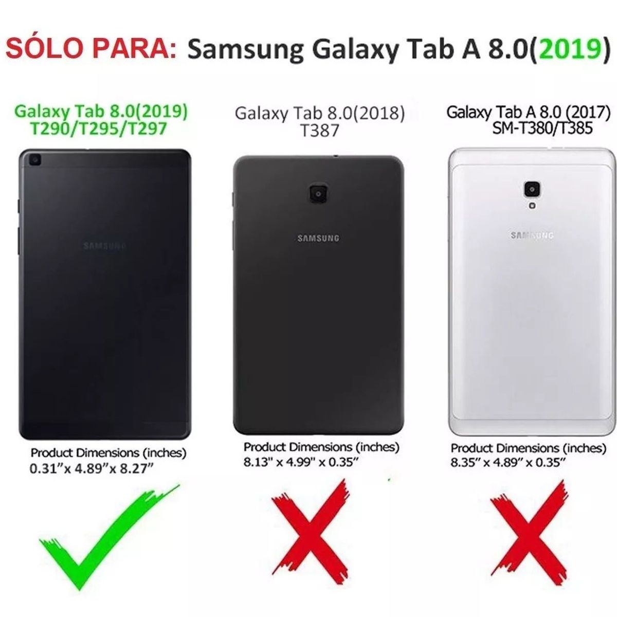 GENERICO - Funda + Lapiz Optico para Samsung Tab A 8.0 2019 SM-T290 Case Niños