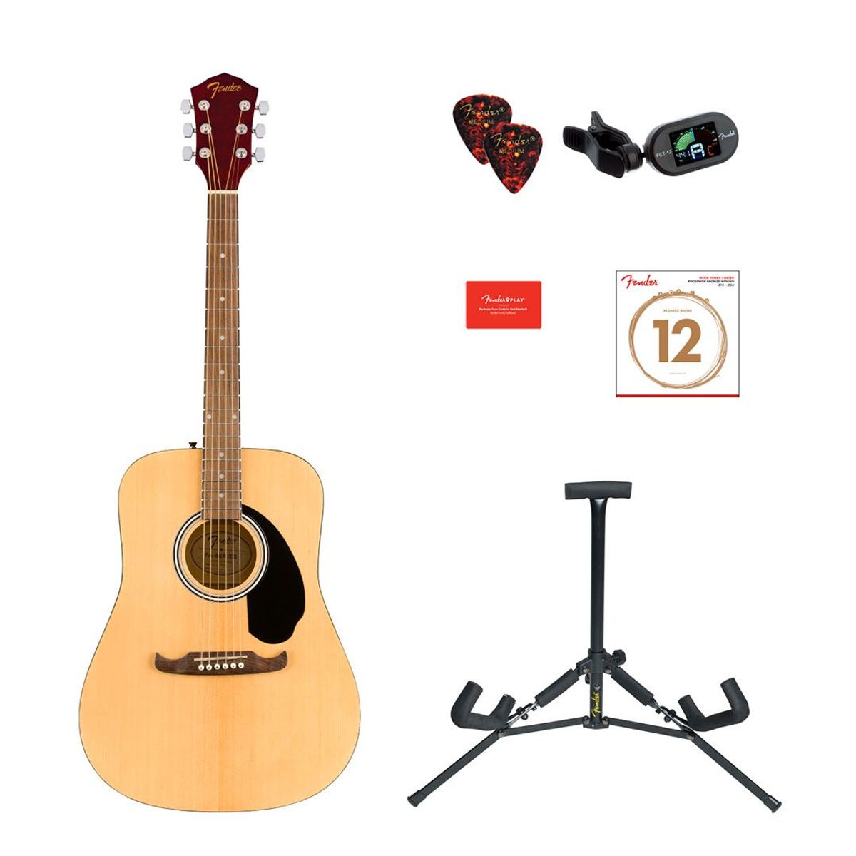 FENDER - Pack de Guitarra Acustica Fender FA-125 Dreadnought