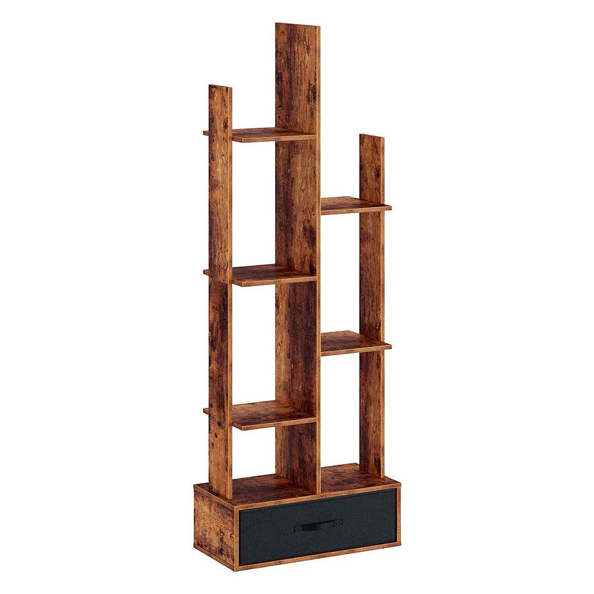 GENERICO - Librero Estante Hiroshima Armado 5 Divisiones Color Caramelo - Gaudi