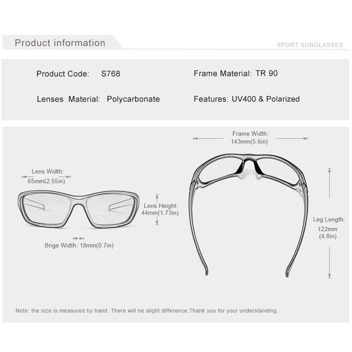 KINGSEVEN - Lentes de Sol KINGSEVEN Sport - Polarizados - UV400