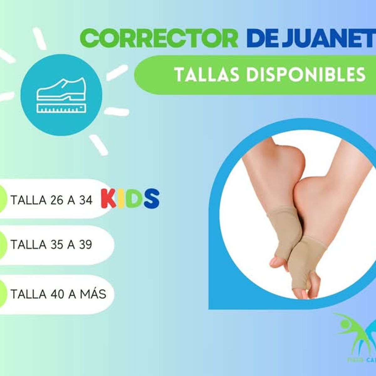 FISIO CARE TU BIENESTAR PRIMERO - Corrector de juanete TALLA M BEIGE separador de dedos HALLUX VALGUS