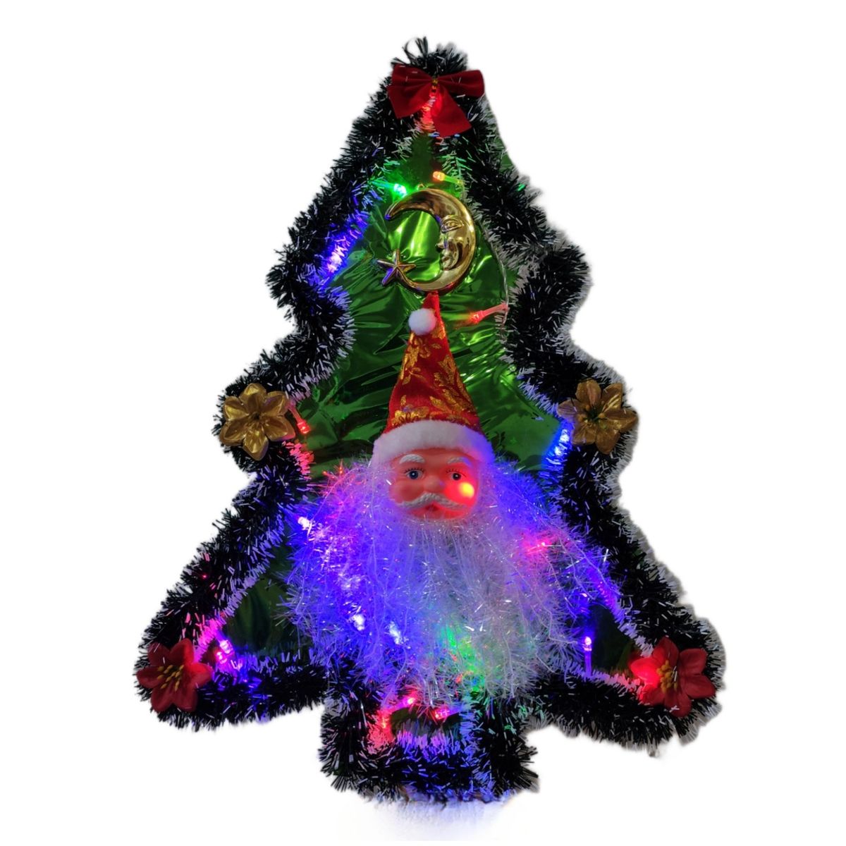 GENERICO - Árbol navideño colgante con luces multicolor