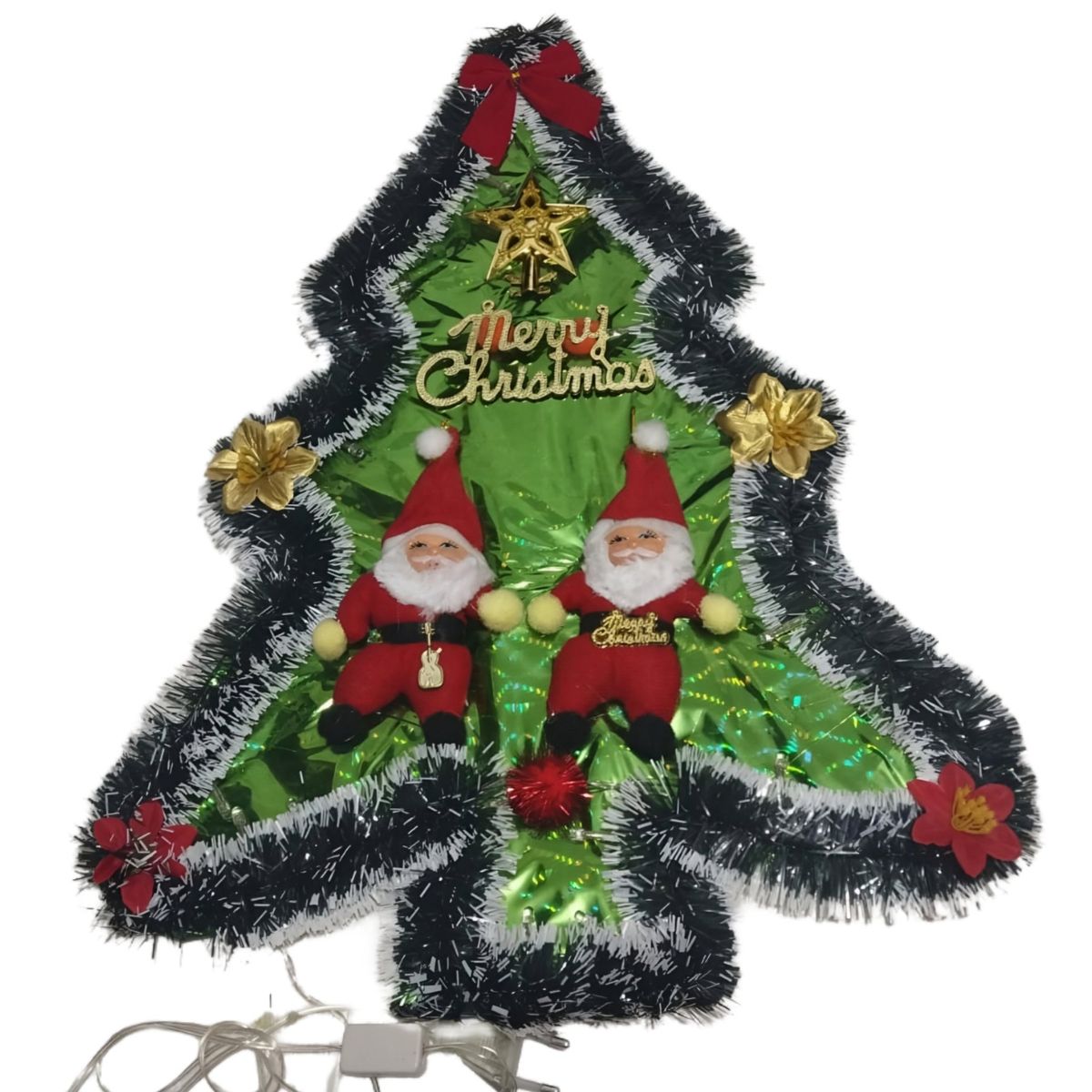 GENERICO - Árbol navideño colgante con luces multicolor