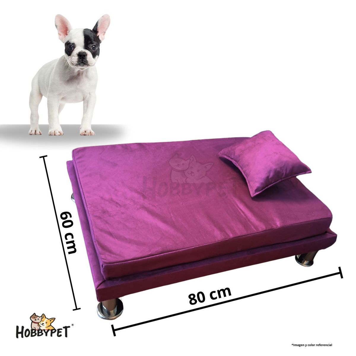GENERICO - Cama para perro TARIMA DOG - Talla L - Fucsia